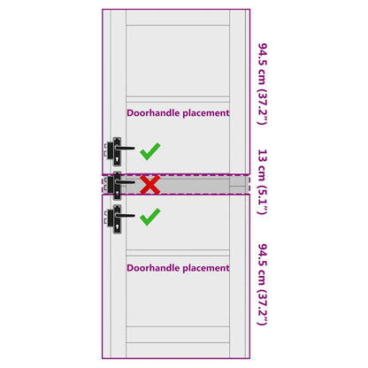 Binnen Deur ORKDAL Wit 78 x 202 cm Multiplex