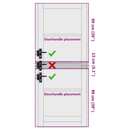 Binnen Deur ORKDAL Wit 83 x 211 cm Multiplex