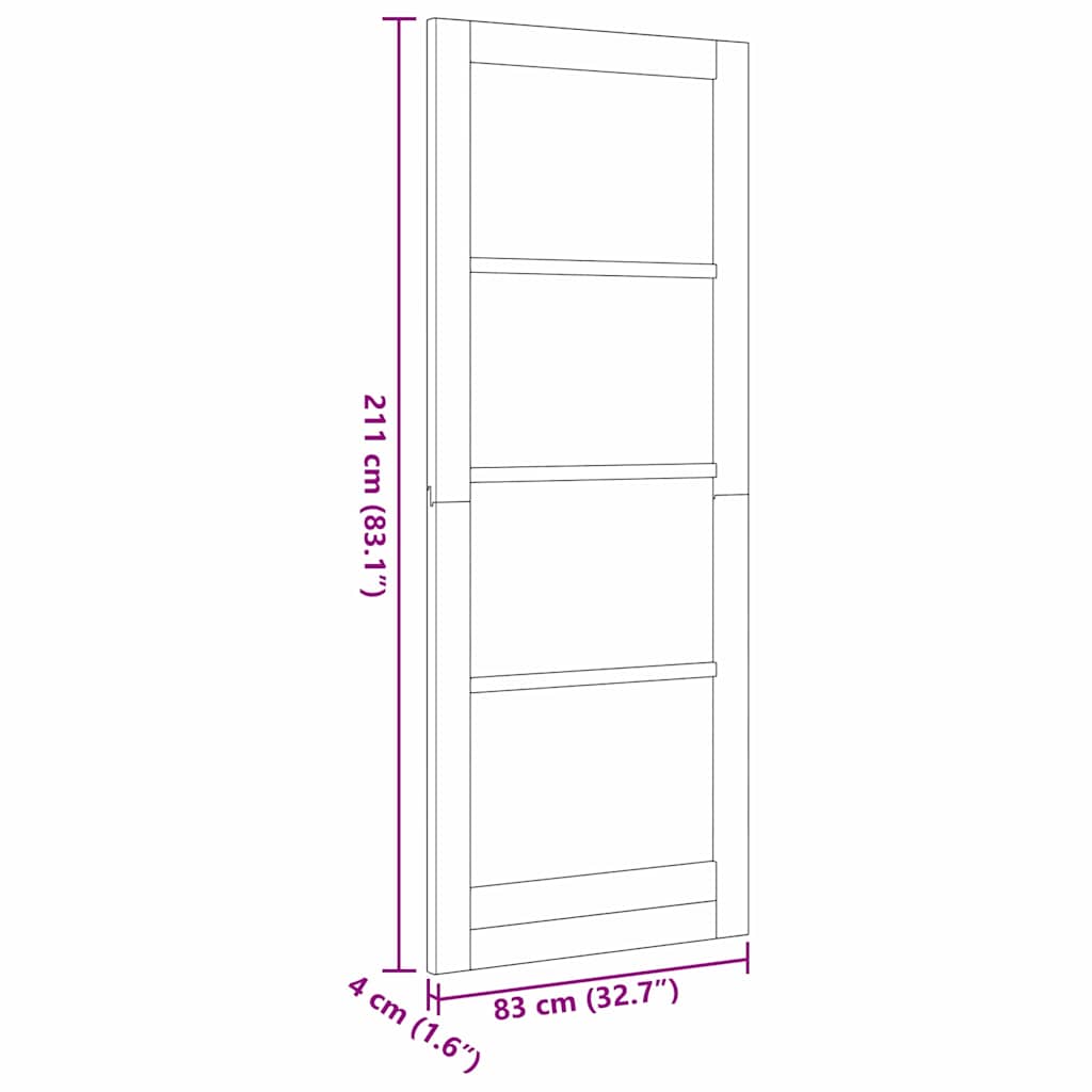 Binnen Deur ORKDAL Wit 83 x 211 cm Multiplex