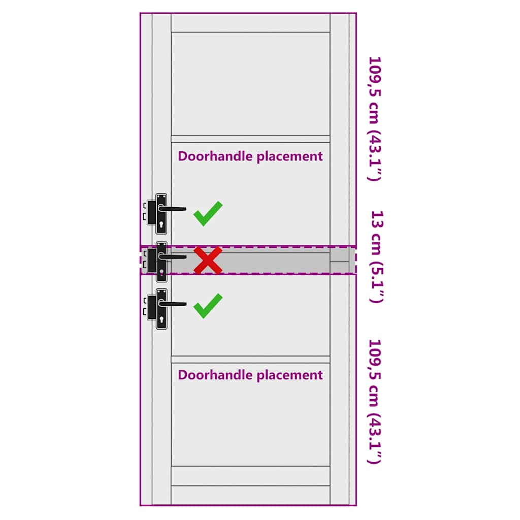 Binnen Deur ORKDAL Wit 83 x 232 cm Multiplex