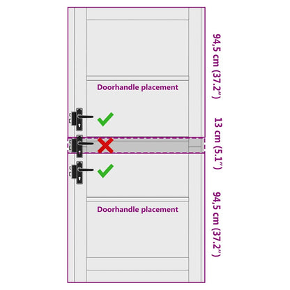 Binnen Deur Bruin 93 x 202 cm Multiplex