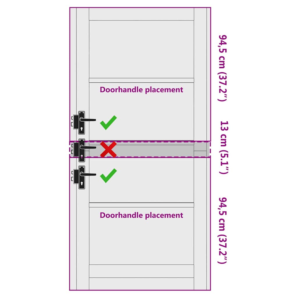 Binnen Deur ORKDAL Wit 93 x 202 cm Multiplex