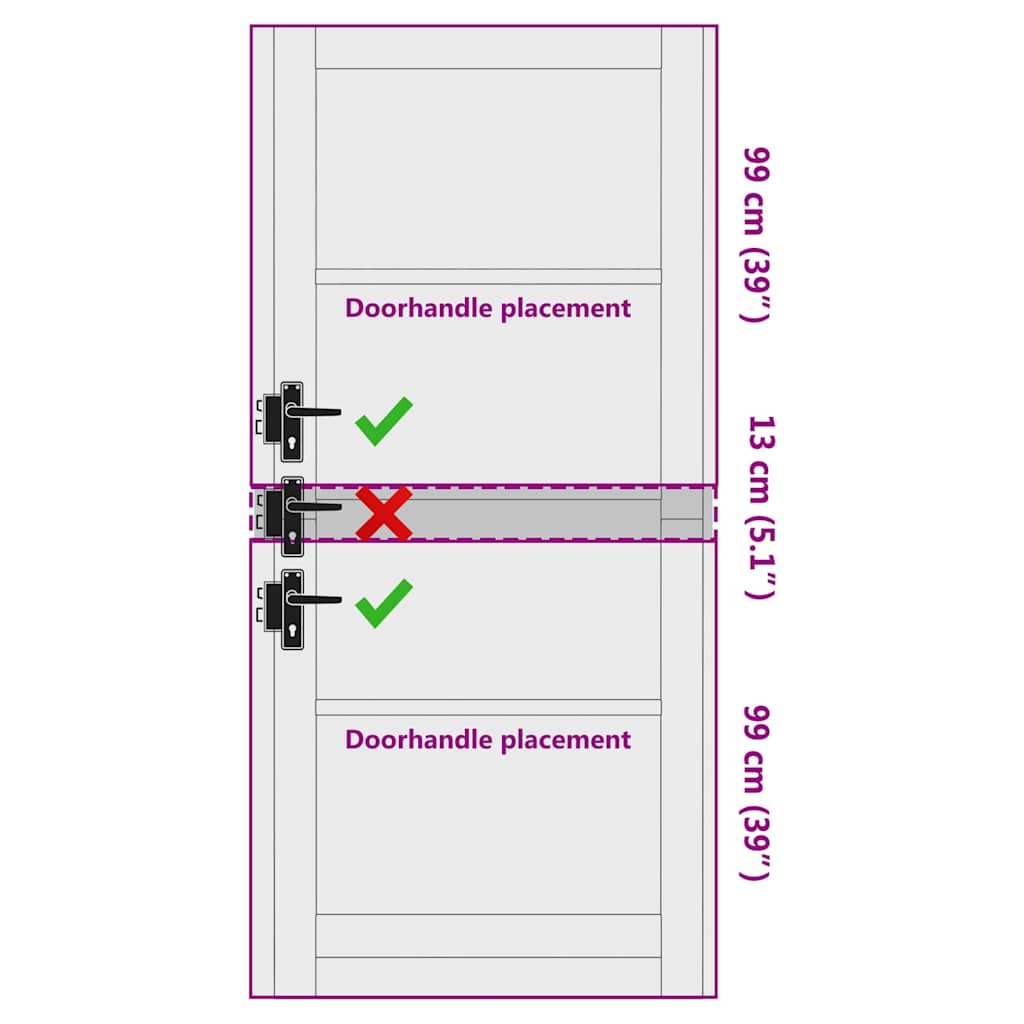Binnen Deur ORKDAL Bruin 93 x 211 cm Multiplex