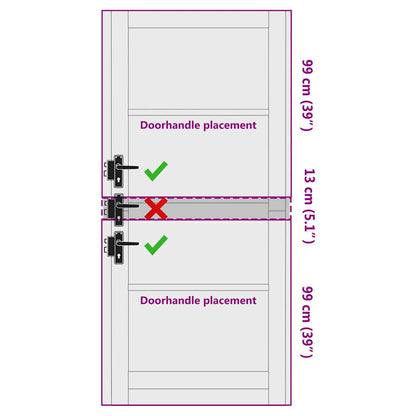 Binnen Deur ORKDAL Bruin 93 x 211 cm Multiplex