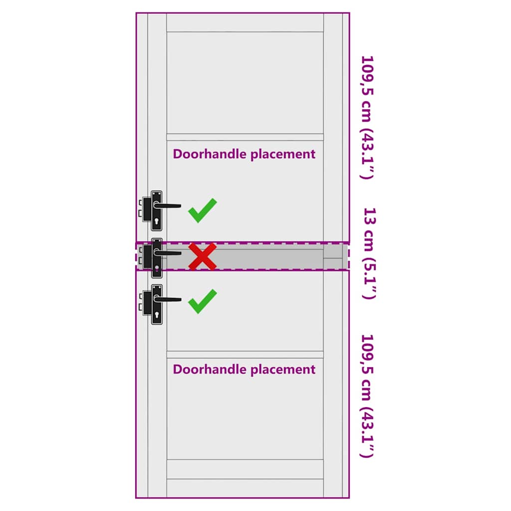 Binnen Deur ORKDAL Wit 93 x 232 cm Multiplex