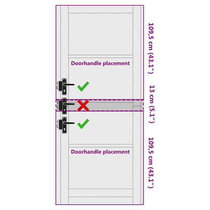 Binnen Deur ORKDAL Wit 93 x 232 cm Multiplex