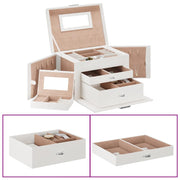 Sieradendoos 26x18x17,5 cm wit met spiegel