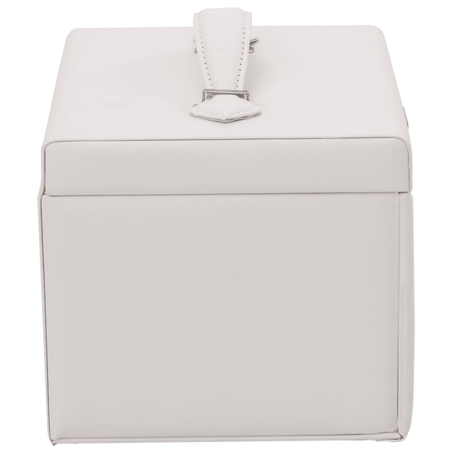Sieradendoosje 4laags spiegel afsluitbaar 22,5x17,5x16,5 cm wit