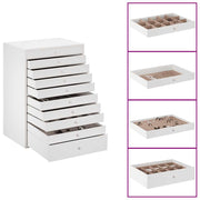 Sieradendoos 10-laags horlogehouders 29x20,5x40,5 cm wit