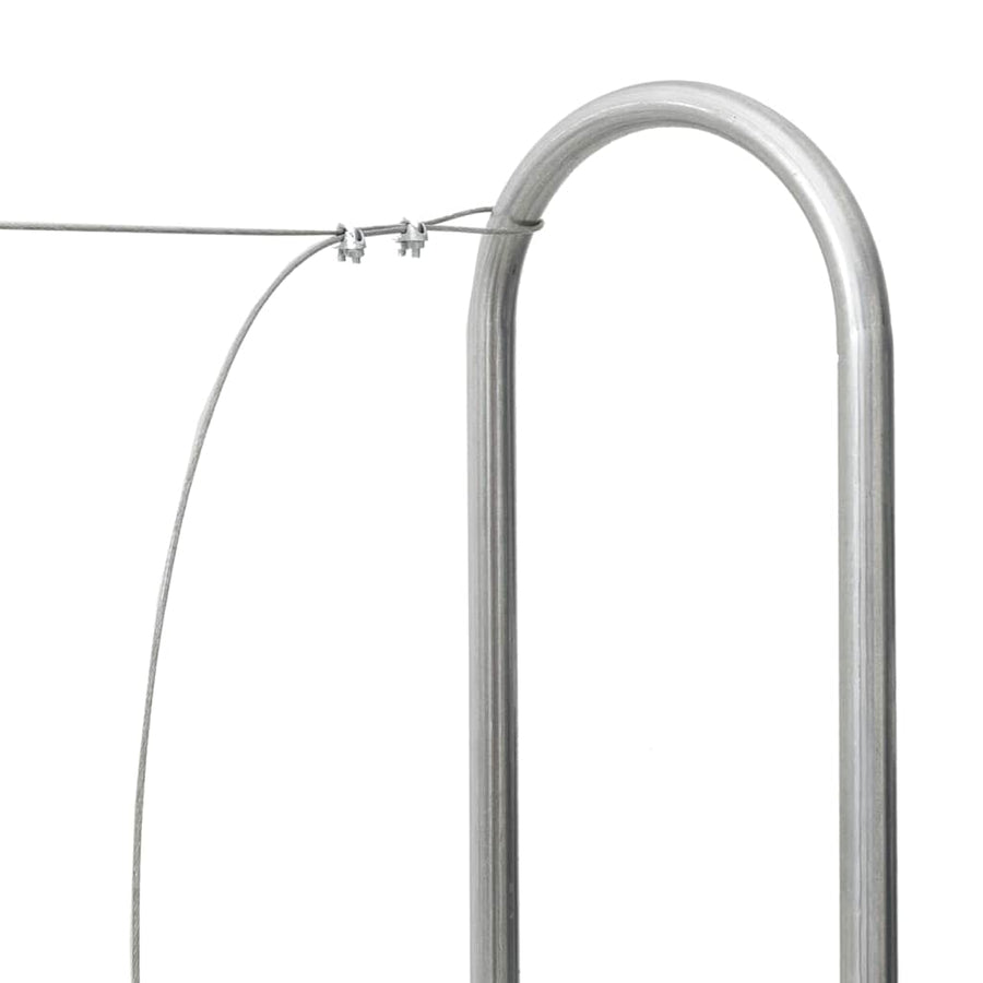 Haardhoutrek 100x25x150 cm gegalvaniseerd staal