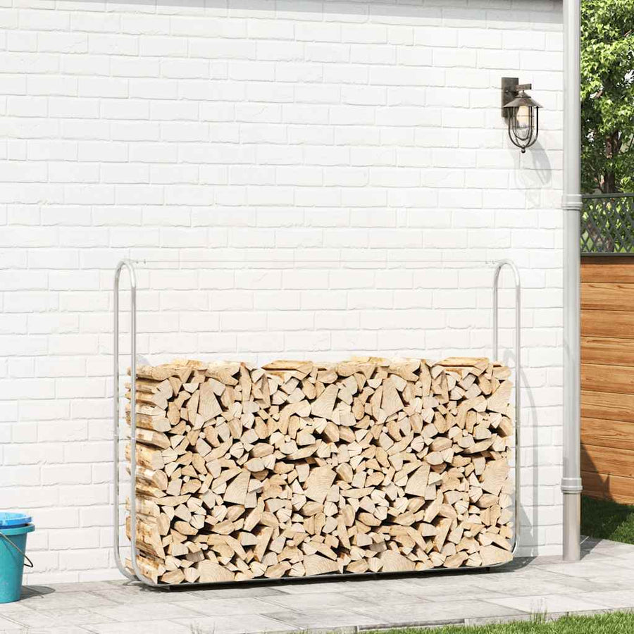 Haardhoutrek 200x25x150 cm gegalvaniseerd staal