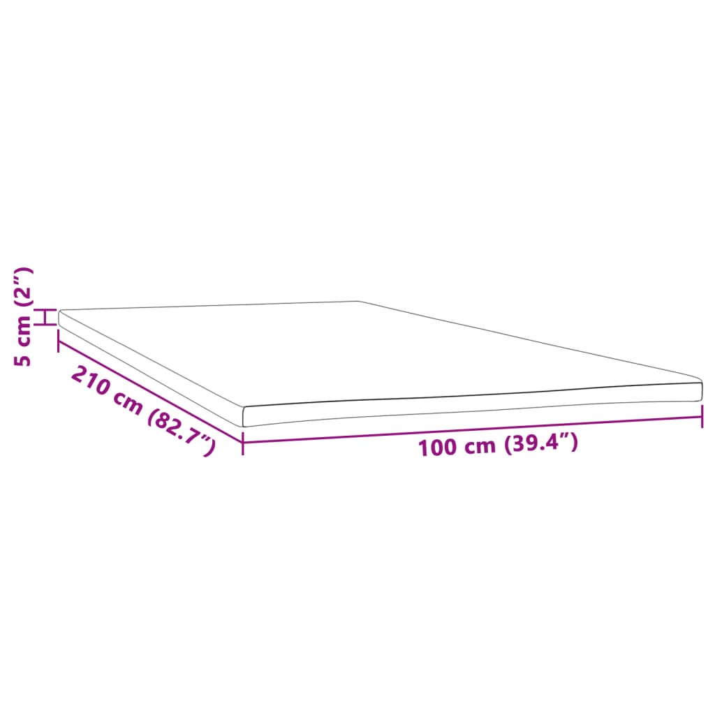 Matrastopper 100x210x5 cm
