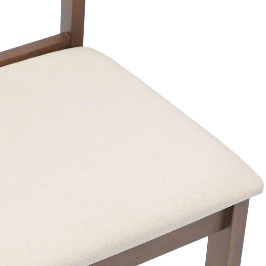 Eetkamerstoelen met kussens 2 st massief hout rubber bruin