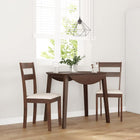 Eetkamerstoelen massief rubberhout 2 stuks bruin