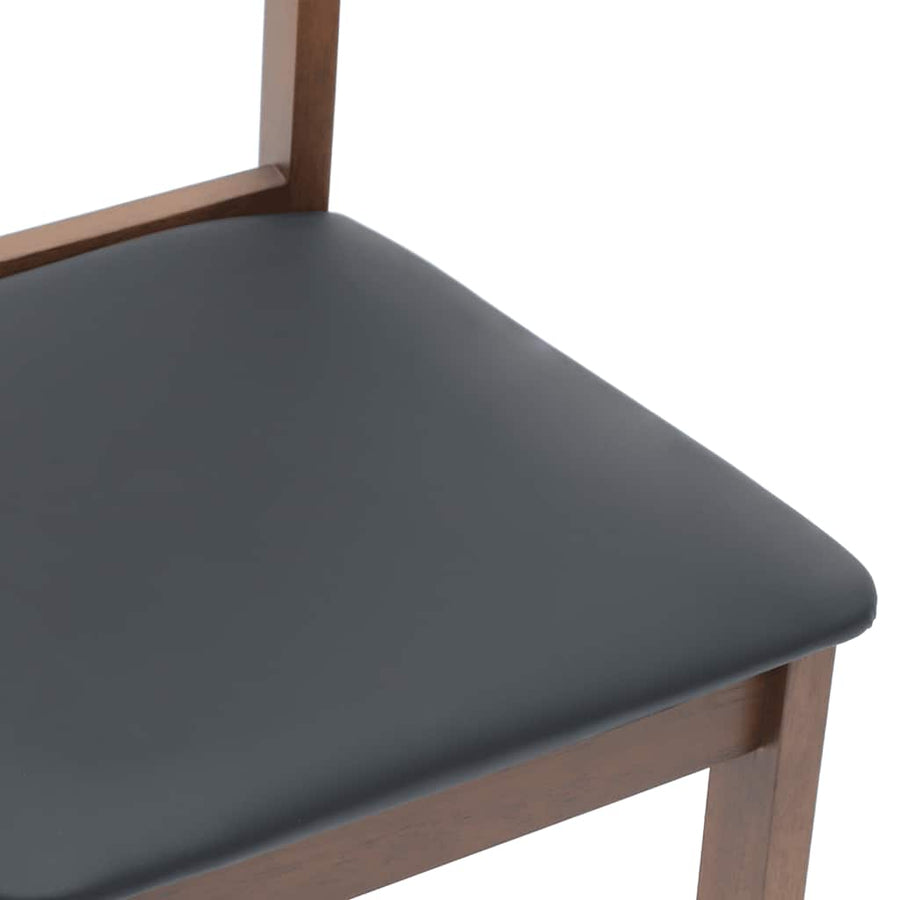 Eetkamerstoelen met kussens 2 st massief hout rubber bruin