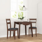 Eetkamerstoelen 2 st massief rubberhout bruin