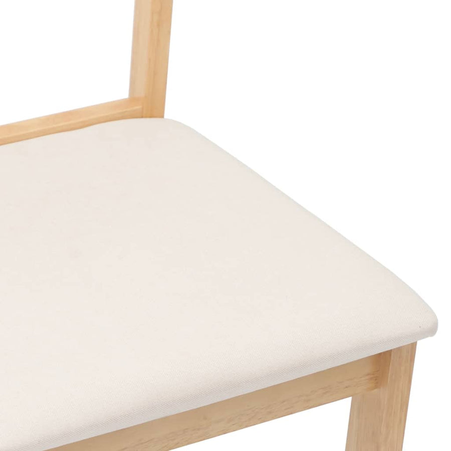 Eetkamerstoelen met kussens 2 st massief hout naturel rubber