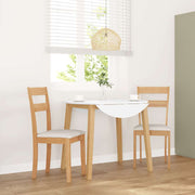 Eetkamerstoelen 2 st massief rubberhout naturel crème