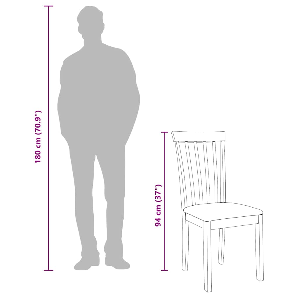 Eetkamerstoelen Met Kussens Massief Hout Rubber Bruin en crème