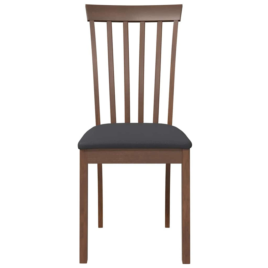 Eetkamerstoelen met kussens 2 st massief hout rubber bruin