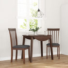 Eetkamerstoelen 2 st massief rubberhout bruin
