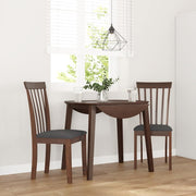 Eetkamerstoelen 2 st massief rubberhout bruin
