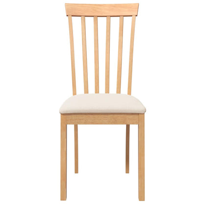 Eetkamerstoelen met kussens 2 st massief hout naturel rubber