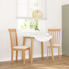 Eetkamerstoelen 2 st massief rubberhout naturel crème