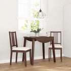 Dining chairs with cushions 2 pcs solid rubberwood brown
