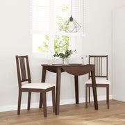 Eetkamerstoelen 2 st massief rubberhout bruin