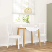 Eetkamerstoelen 2 st massief rubberhout wit 40x47,5x89 cm