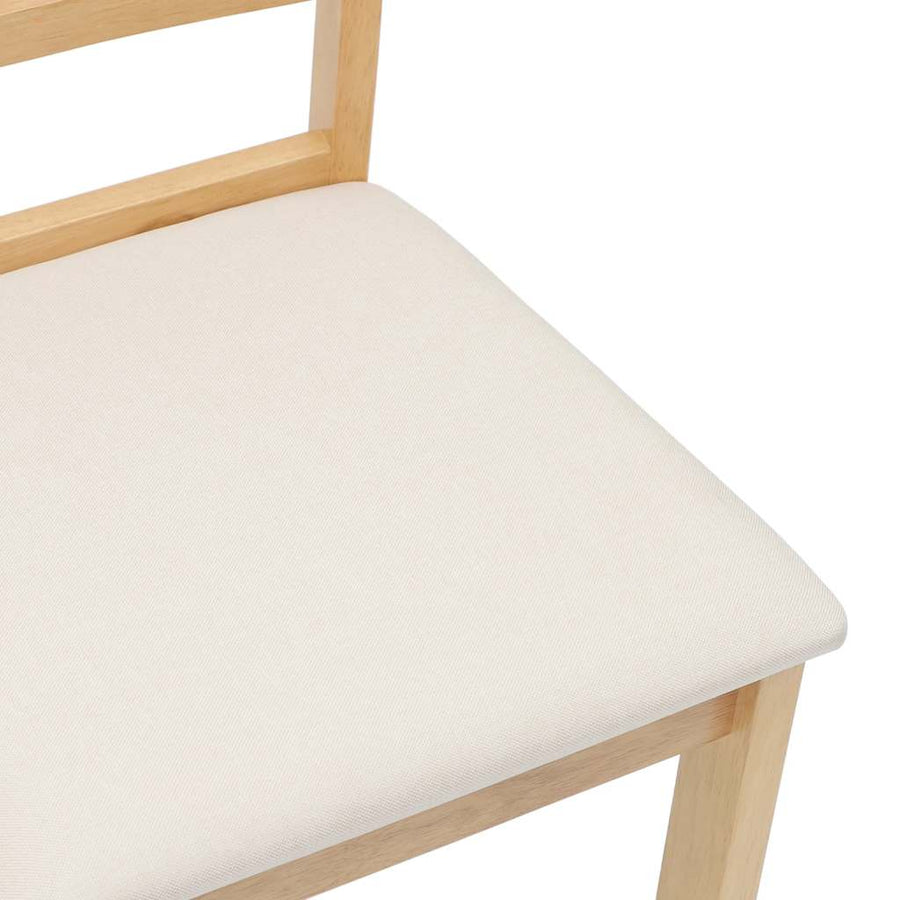 Eetkamerstoelen met kussens 2 st massief hout rubber