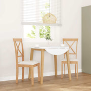 Eetkamerstoelen 2 st massief rubberhout