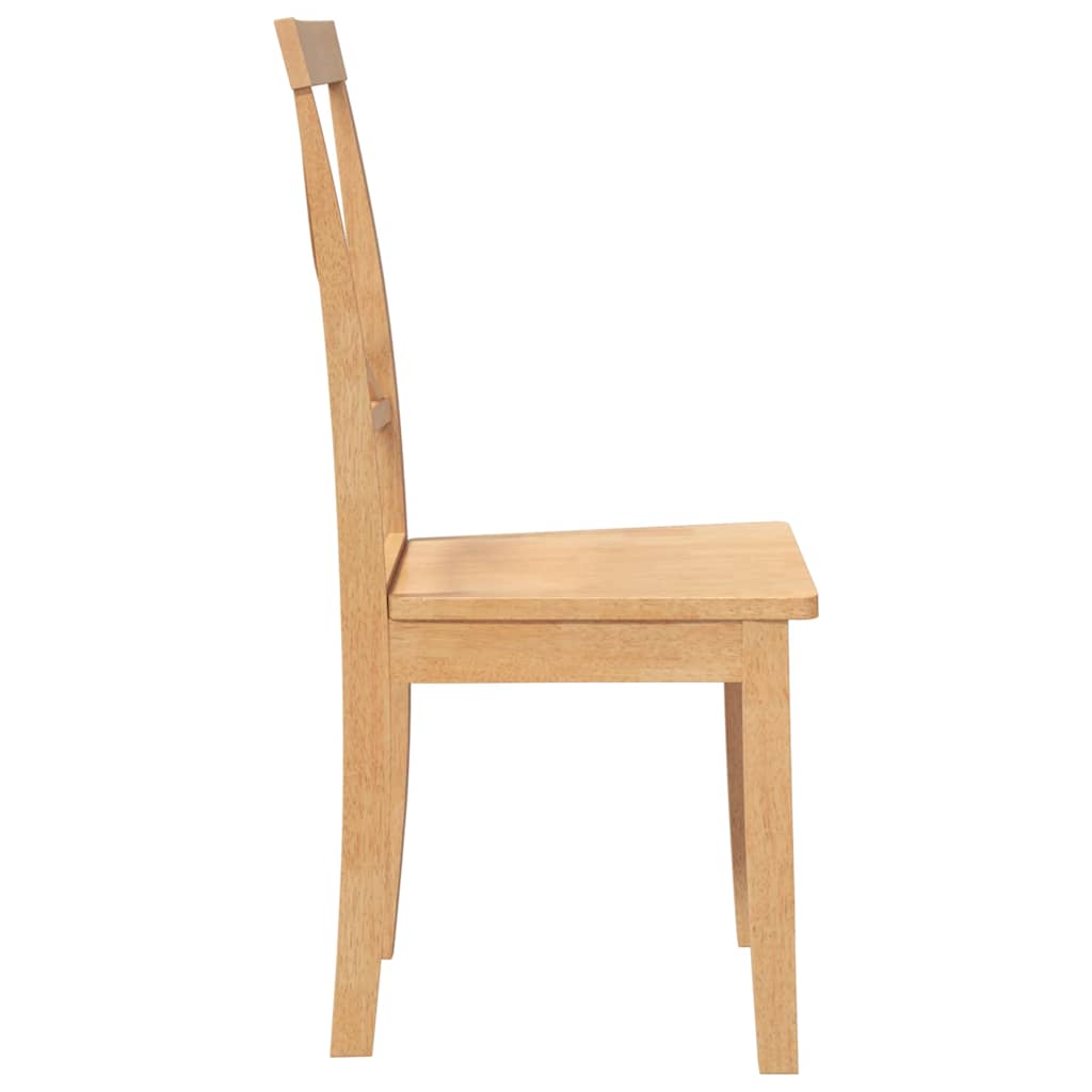 Eetkamerstoelen 2 st massief hout rubber