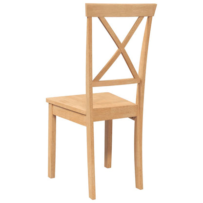Eetkamerstoelen 2 st massief hout rubber
