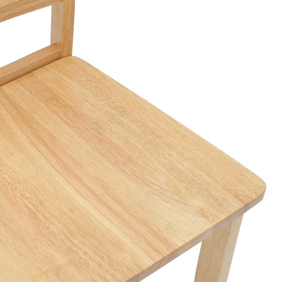 Eetkamerstoelen 2 st massief hout rubber
