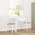 Dining chairs with cushions 2 pcs solid rubberwood white