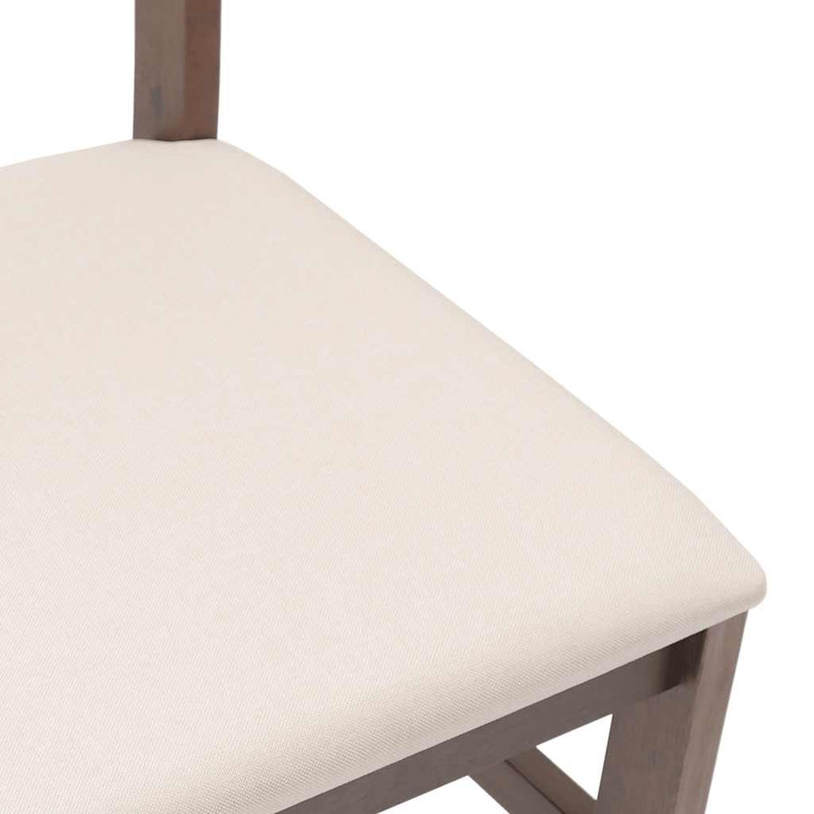 Eetkamerstoelen Met Kussens Massief Hout Rubber Bruin en licht