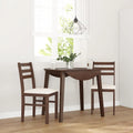 Eetkamerstoelen met kussens 2 st massief hout rubber bruin