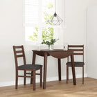 Eetkamerstoelen massief rubberhout 2 stuks bruin