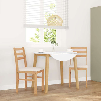 Eetkamerstoelen Met Kussens Massief Hout Rubber Naturel en licht