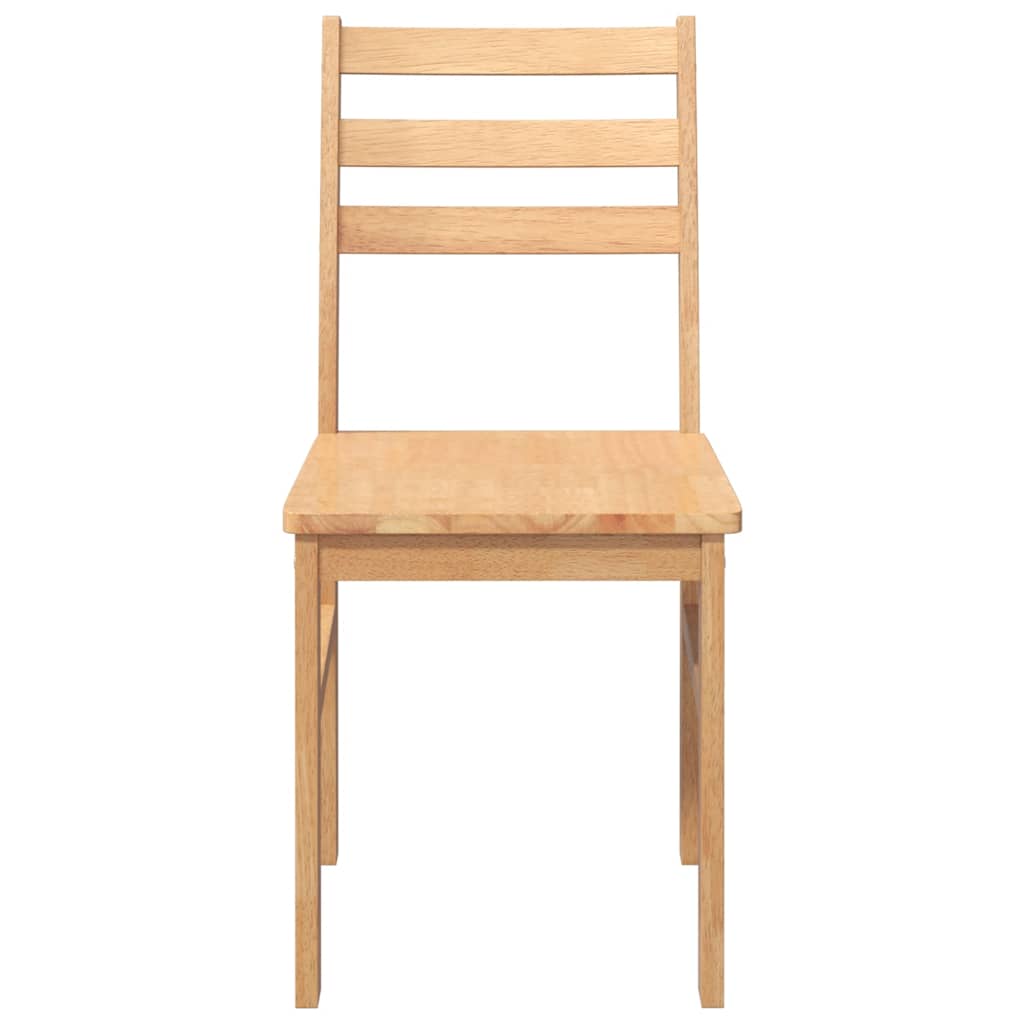 Eetkamerstoelen Massief Hout Rubber Naturel