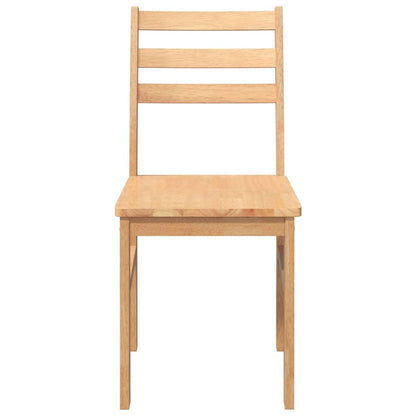Eetkamerstoelen Massief Hout Rubber Naturel