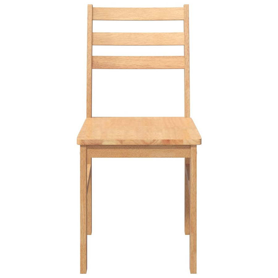 Eetkamerstoelen Massief Hout Rubber Naturel