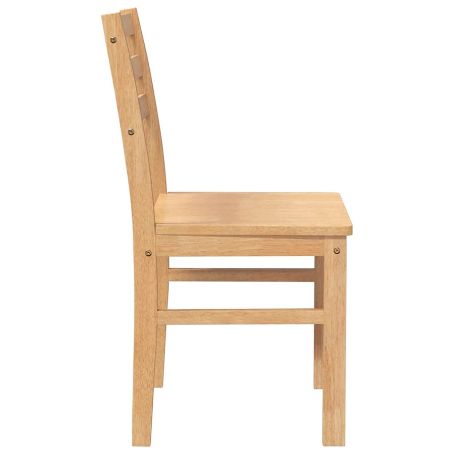 Eetkamerstoelen Massief Hout Rubber Naturel