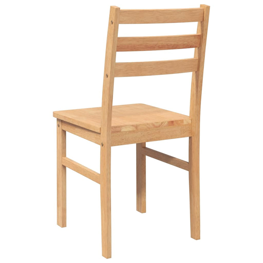 Eetkamerstoelen Massief Hout Rubber Naturel