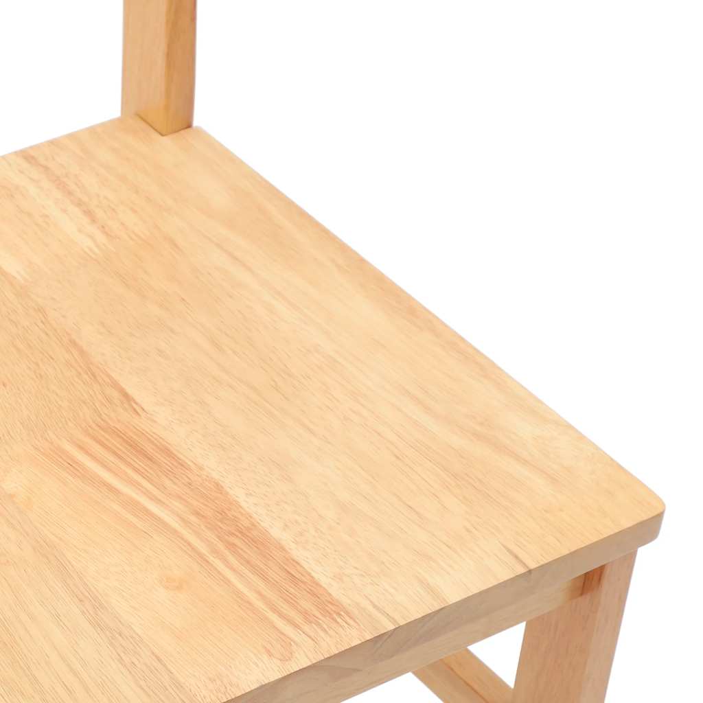 Eetkamerstoelen Massief Hout Rubber Naturel