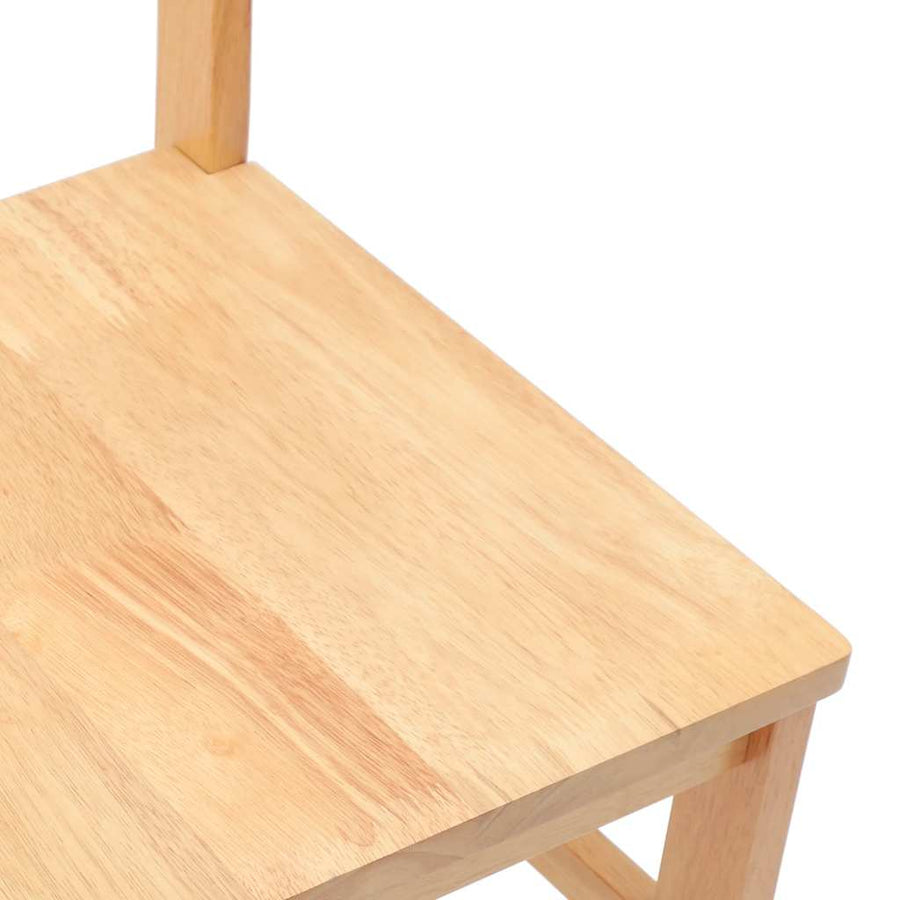 Eetkamerstoelen Massief Hout Rubber Naturel
