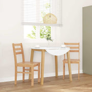 Eetkamerstoelen 2 st massief rubberhout naturel 40.5x49x84.5 cm