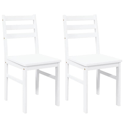 Eetkamerstoelen Massief Hout Rubber Wit